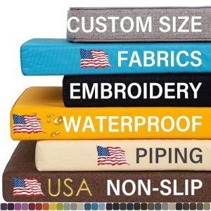 Custom Outdoor Bench Cushion with Personalized Colors