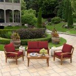 Ruby Red Loveseat Cushion Set, 48 x 24