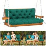 Thick Waterproof Porch Swing Cushions for Outdoors