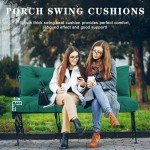 Thick Waterproof Porch Swing Cushions for Outdoors