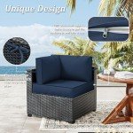 14-Piece Waterproof Patio Cushion Covers Set