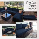14-Piece Waterproof Patio Cushion Covers Set