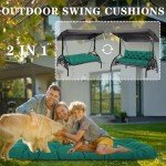 Thick Waterproof Porch Swing Cushions for Outdoors