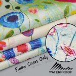 Floral Waterproof Pillow Covers Set for Outdoors