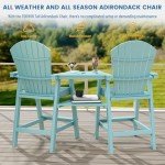 FOOWIN Set of 2 Tall Adirondack Chairs
