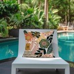 Boho Floral Outdoor Pillow Covers - Set of 2