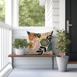 Boho Floral Outdoor Pillow Covers - Set of 2