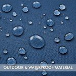 MIULEE Pack of 2 Navy Blue Waterproof Pillow Covers