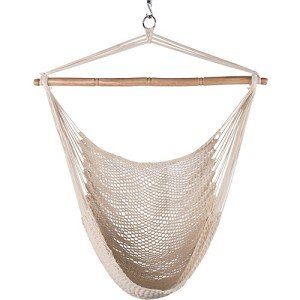 Caribbean Hanging Hammock Chair with Hardwood Spreader Bar