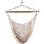 Caribbean Hanging Hammock Chair with Hardwood Spreader Bar