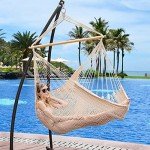 Caribbean Hanging Hammock Chair with Hardwood Spreader Bar