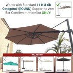 Cantilever Umbrella Replacement Canopy for 11ft Umbrella