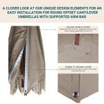 Cantilever Umbrella Replacement Canopy for 11ft Umbrella