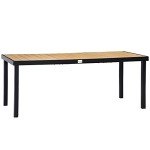 75" Rectangular Outdoor Dining Table for 8
