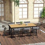 75" Rectangular Outdoor Dining Table for 8