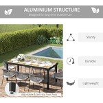 75" Rectangular Outdoor Dining Table for 8