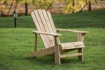 Natural Wooden Adirondack Chairs for Yard and Patio