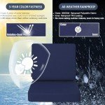 Blue Outdoor Deep Seat Cushion Set, 22x22 Inch