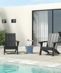 Set of 2 Black Adirondack Patio Chairs
