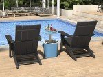 Set of 2 Black Adirondack Patio Chairs