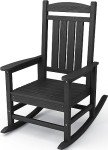 KINGYES All-Weather Outdoor Rocking Chairs - Black