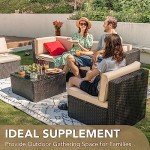 6-Piece Outdoor Rattan Sectional Sofa Set