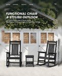KINGYES All-Weather Outdoor Rocking Chairs - Black