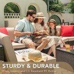 6-Piece Outdoor Rattan Sectional Sofa Set