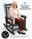 KINGYES All-Weather Outdoor Rocking Chairs - Black