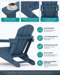 Blue Folding Adirondack Chairs for Outdoor Relaxation