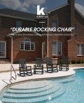 KINGYES All-Weather Outdoor Rocking Chairs - Black