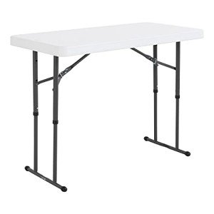 4-Foot Height Adjustable Folding Utility Table