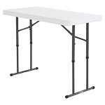4-Foot Height Adjustable Folding Utility Table