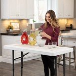 4-Foot Height Adjustable Folding Utility Table