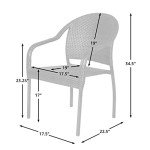Set of 4 Mocha Stacking Cafe Chairs