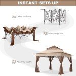 ABCCANOPY 11x11 Outdoor Gazebo with Mosquito Netting