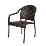 Set of 4 Mocha Stacking Cafe Chairs