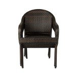 Set of 4 Mocha Stacking Cafe Chairs