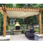 Retractable Waterproof Pergola Canopy Shade Cover