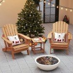 Oversized Wooden Outdoor Folding Adirondack Chair