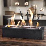 Houswise Mini Concrete Tabletop Fire Pit