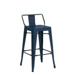 Set of 4 Industrial 30" Metal Bar Stools