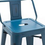 Set of 4 Industrial 30" Metal Bar Stools