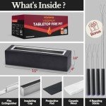 Houswise Mini Concrete Tabletop Fire Pit