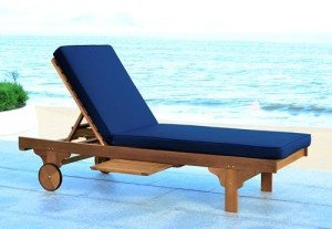 Newport Outdoor Adjustable Chaise Lounge Chair with Table