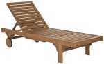 Newport Outdoor Adjustable Chaise Lounge Chair with Table