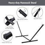 ANOW Double Hammock with Heavy Duty Steel Stand