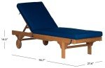 Newport Outdoor Adjustable Chaise Lounge Chair with Table
