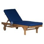 Newport Outdoor Adjustable Chaise Lounge Chair with Table