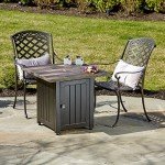 Riley Brown 28” Square Gas Fire Pit Table